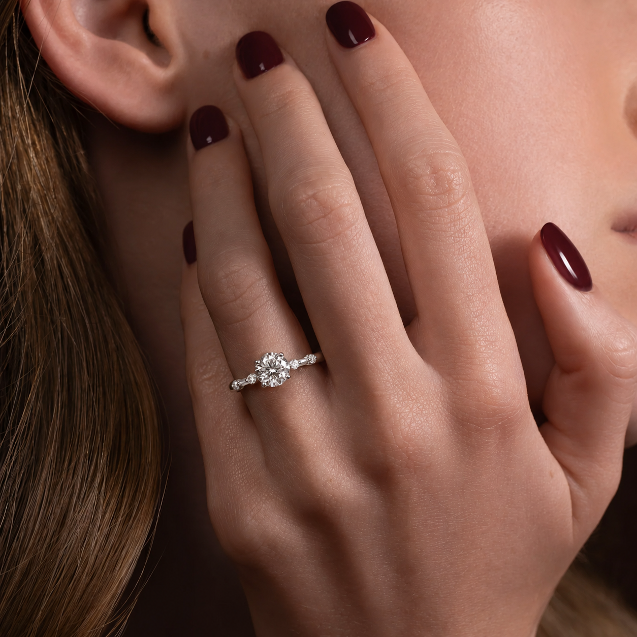 Luna Bezel Cascade Ring