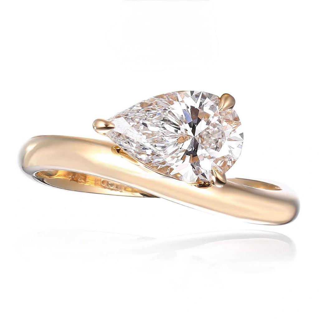 The Solis Pear Diamond Ring