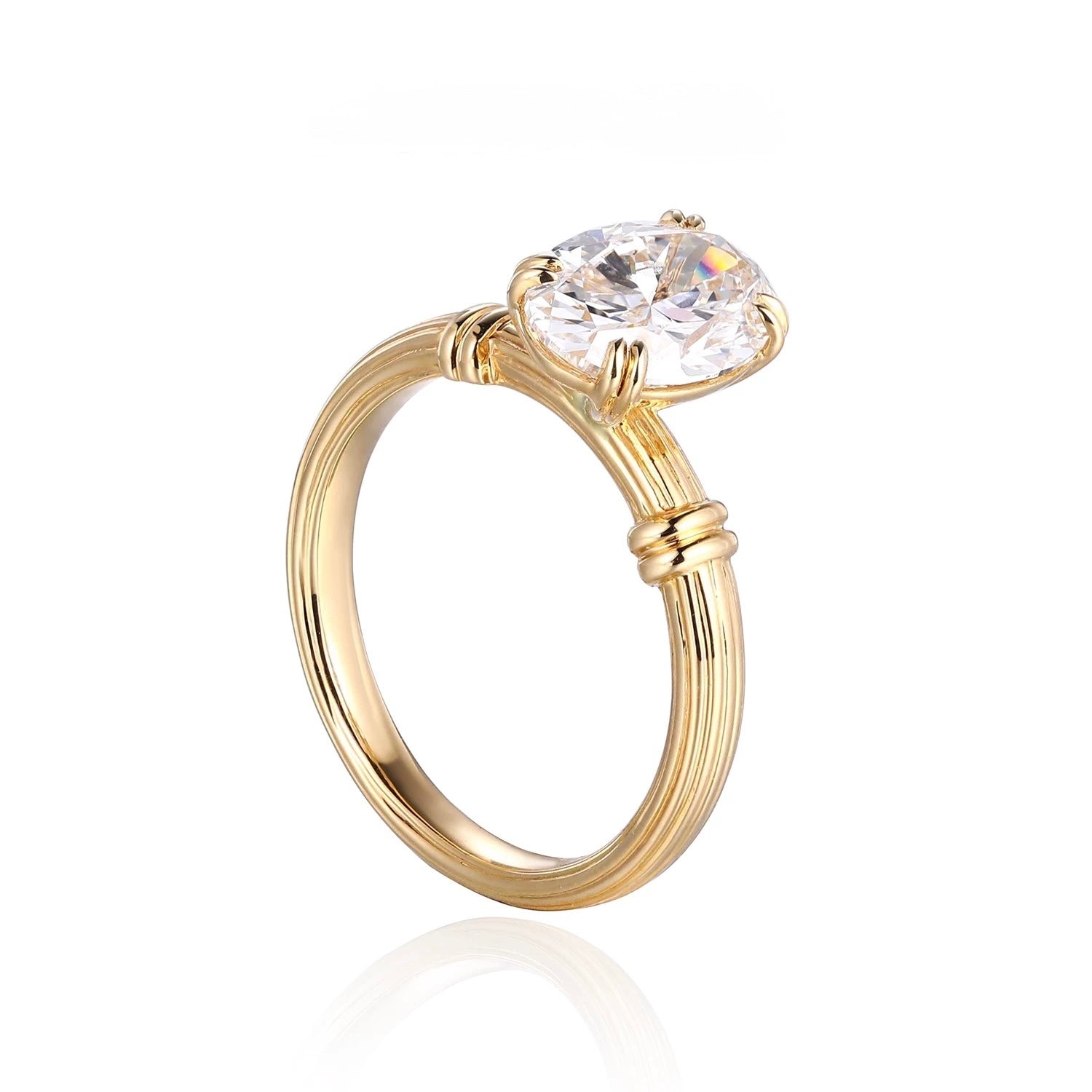 Aurélie Oval Diamond Ring