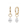 The Lumi Pear Charm Hoops