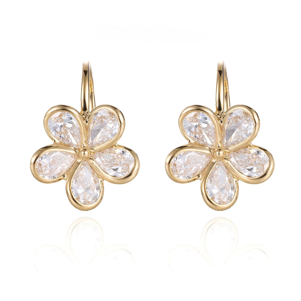 Flora Five-Petal Diamond Studs