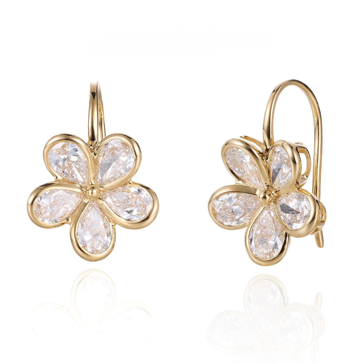 Flora Five-Petal Diamond Studs