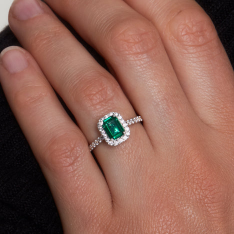 Green emerald gemstone