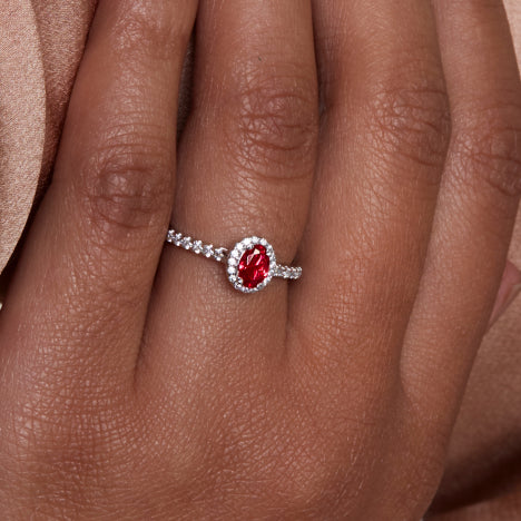 Red ruby gemstone