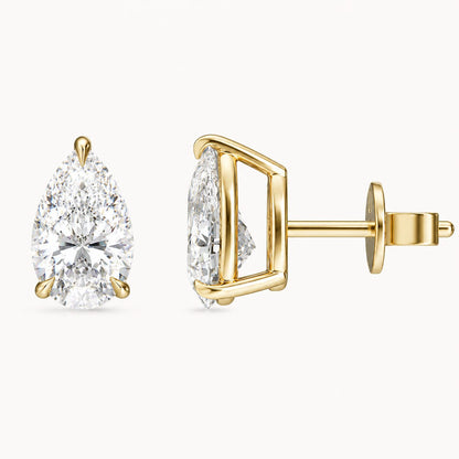 Pear Diamond Stud Earrings