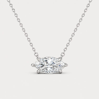 Marquise Solitaire Diamond Necklace