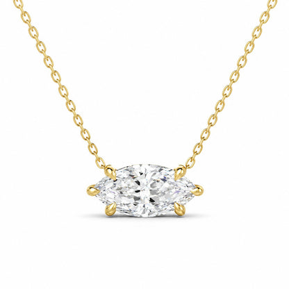 Marquise Solitaire Diamond Necklace
