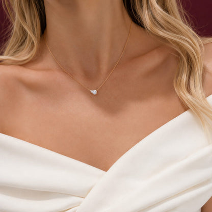 Pear Solitaire Diamond Necklace