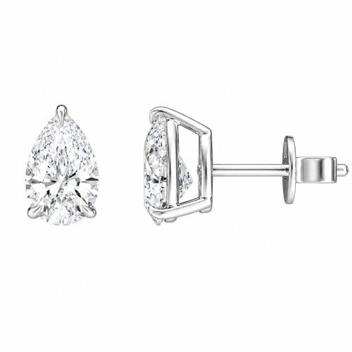 Pear Diamond Stud Earrings