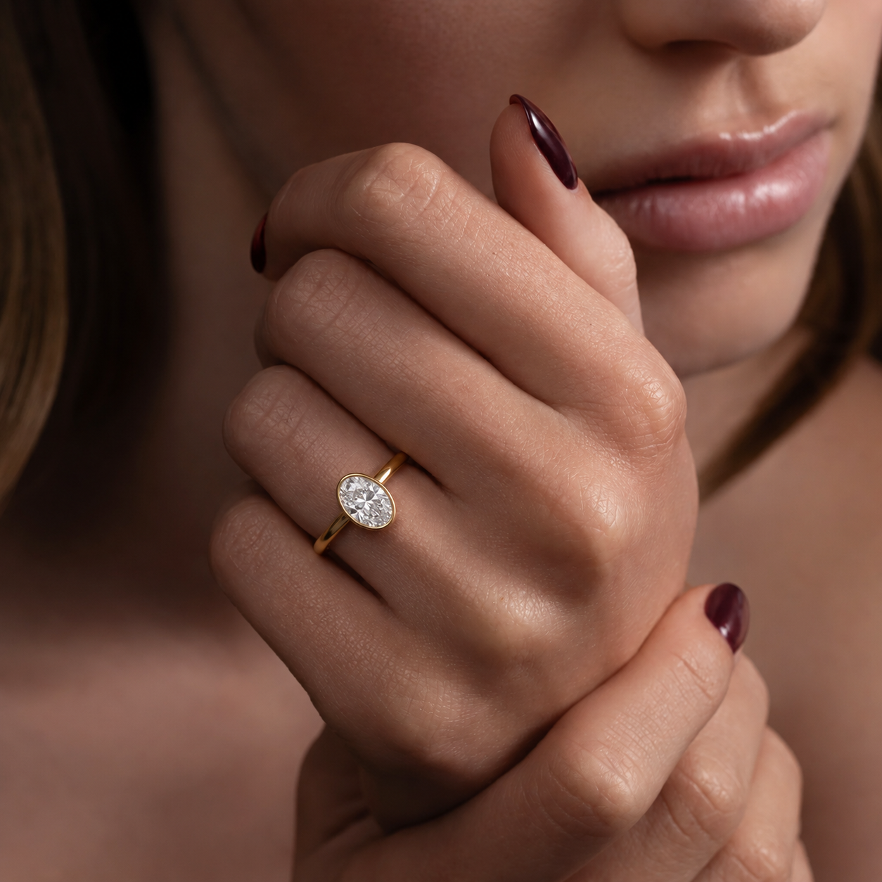 Solea Oval Bezel Ring