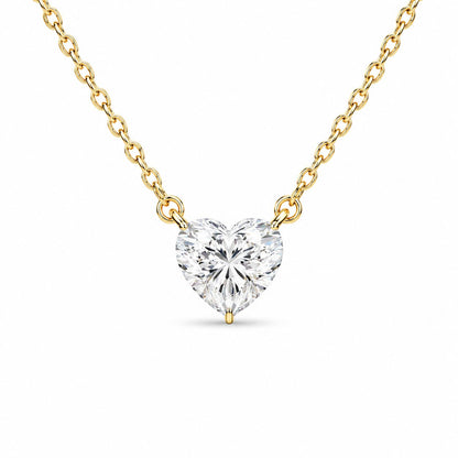 Heart Solitaire Diamond Necklace