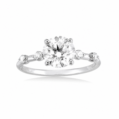 Luna Bezel Cascade Ring