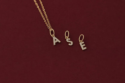 Diamond Pavé Initial Charm