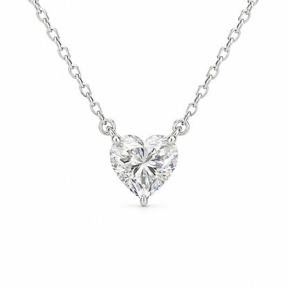 Heart Solitaire Diamond Necklace
